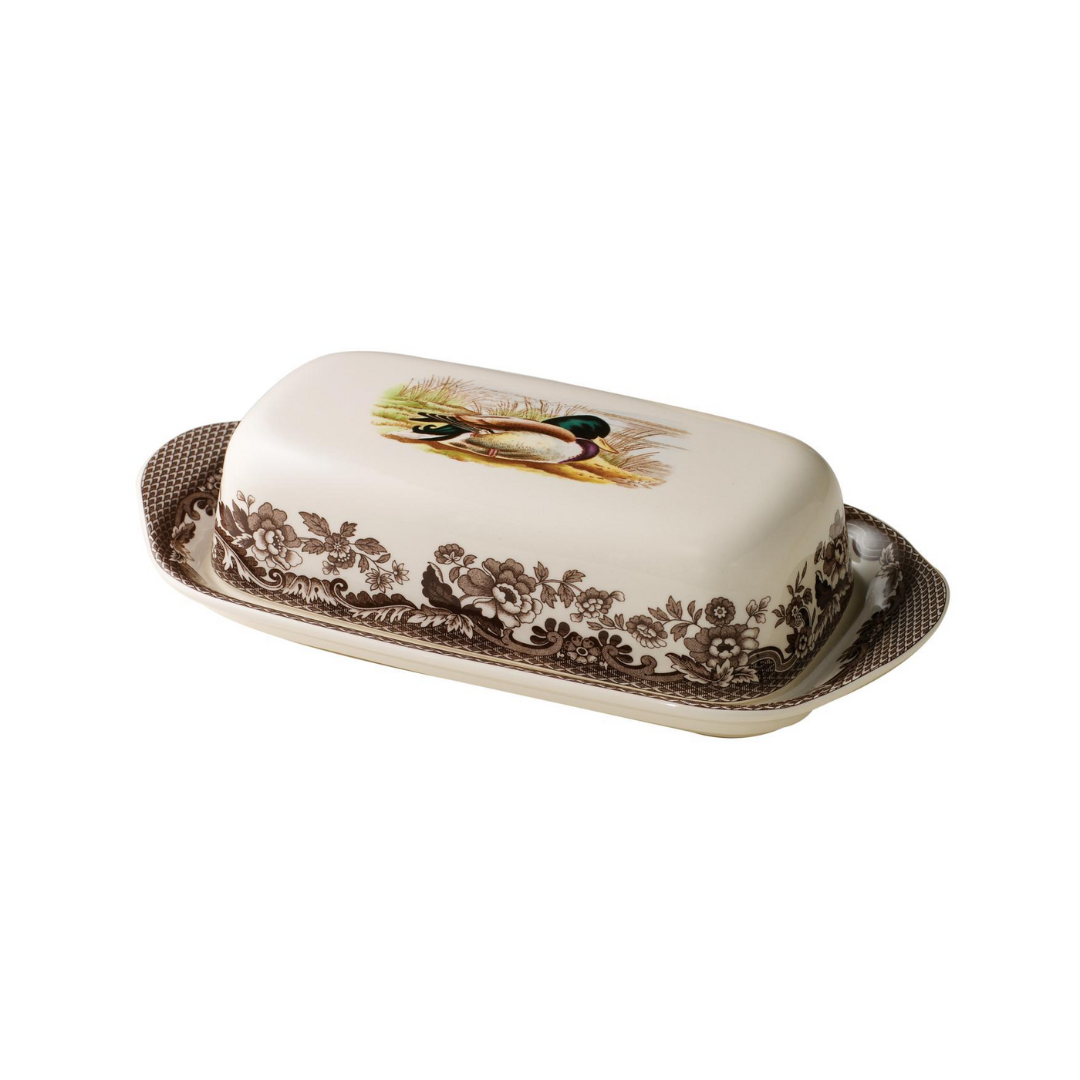 Spode Woodland Covered Butter Dish Mallard