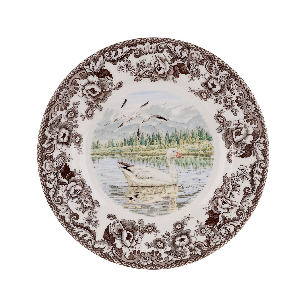 Spode Woodland Dinner Plate 10.5" Snow Goose