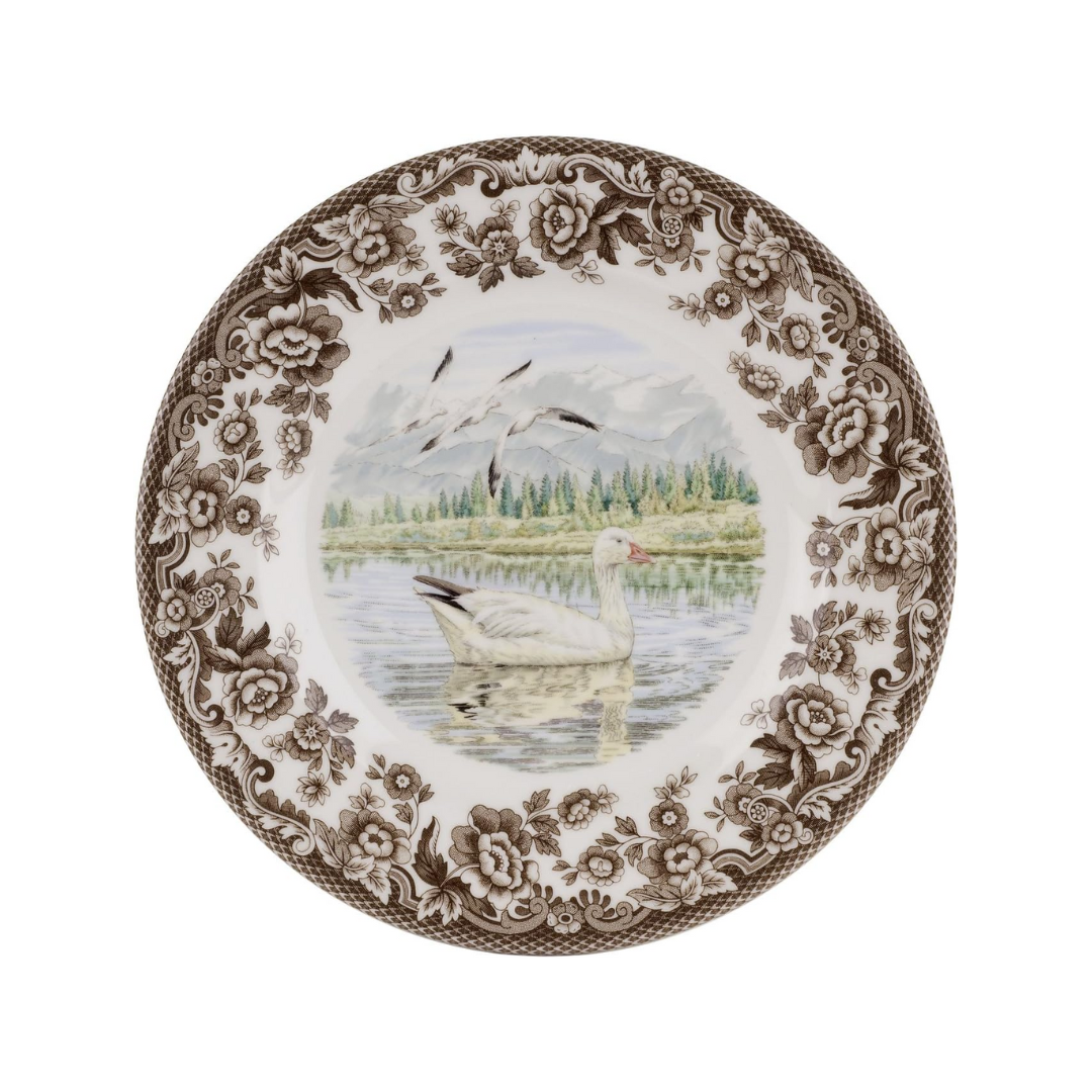 Spode Woodland Snow Goose Salad Plate 8"