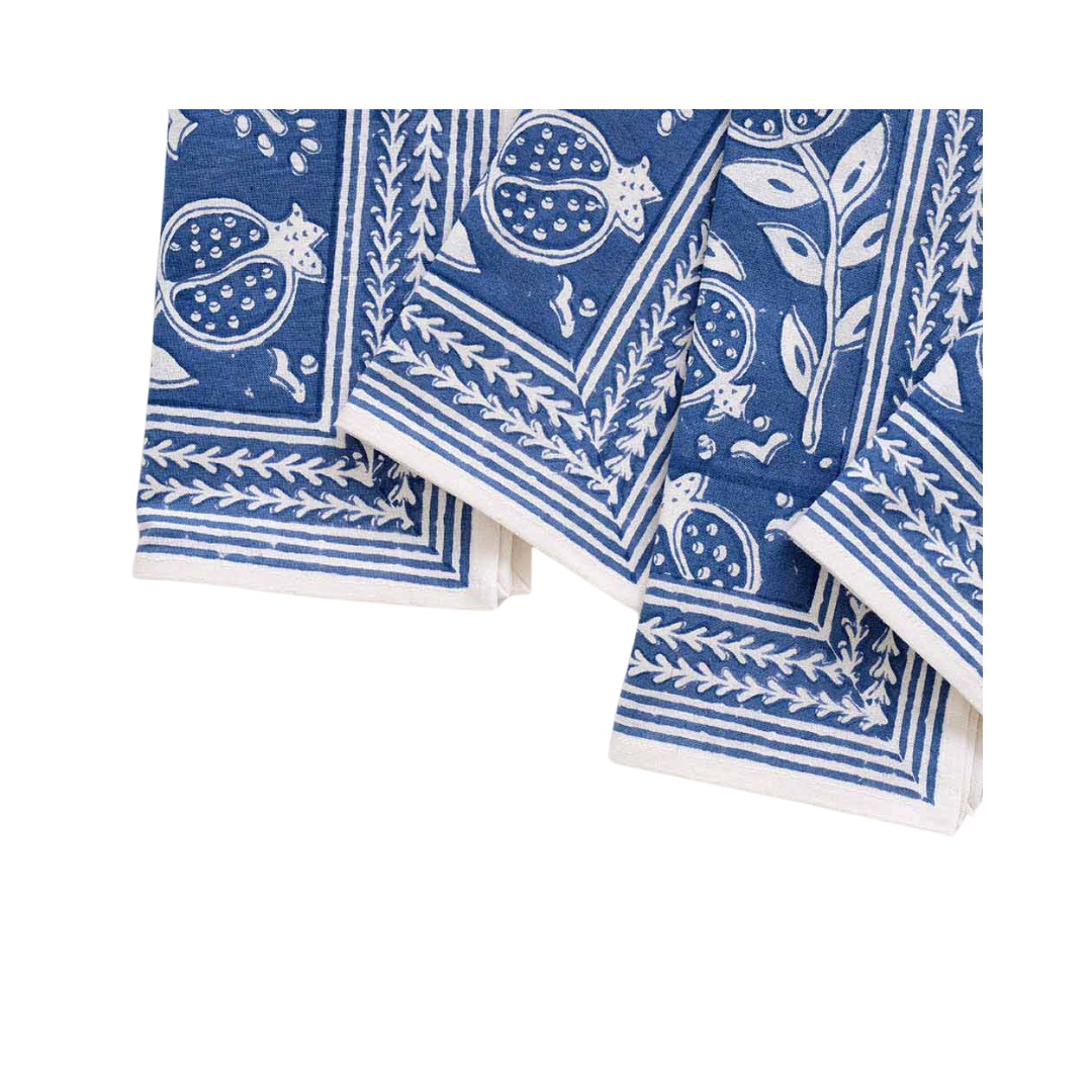 Pomegranate Blue Napkins Set of 4