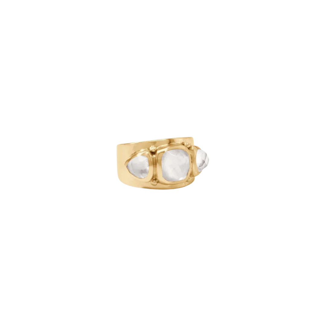 Julie Vos Aquitaine Ring-Iridescent Clear Crystal