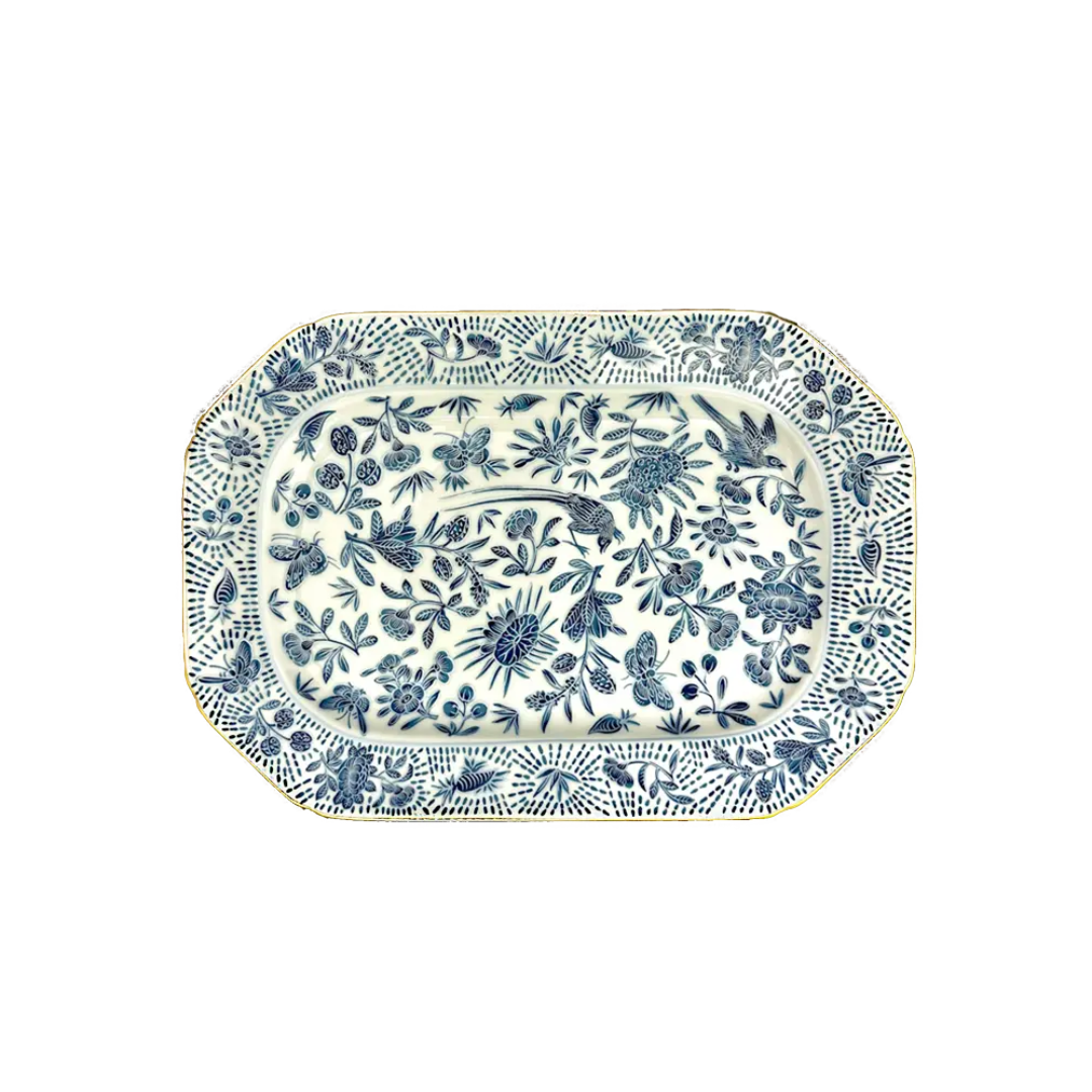 Mottahedeh Sacred Bird & Butterfly Cookie Plate