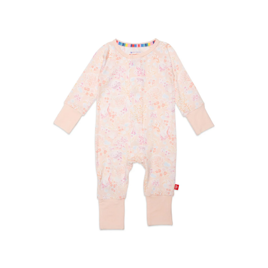 Magnetic Me Coral Floral Modal Coverall