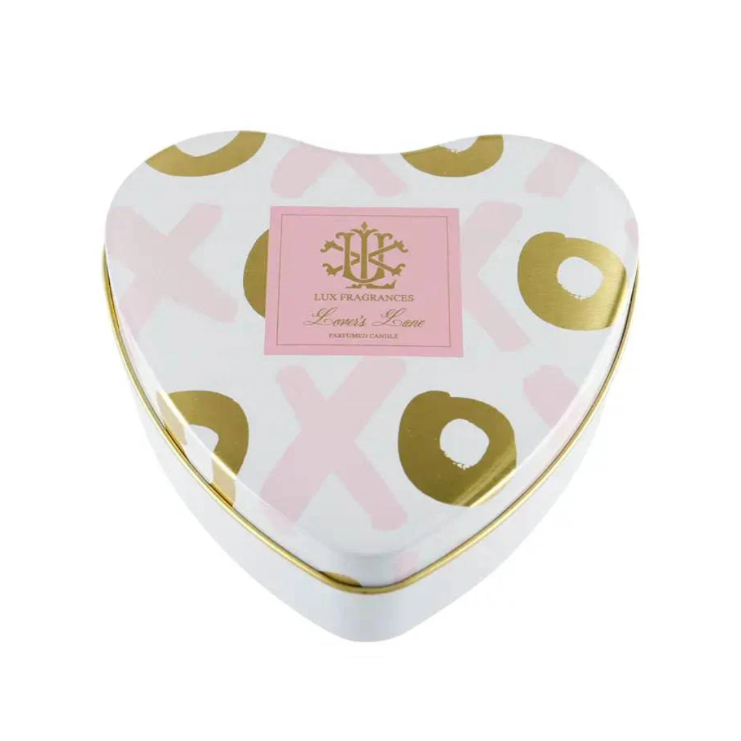 Lux Fragrances Lover's Lane Heart Tin Candle