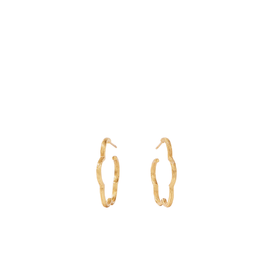 Julie Vos Gardenia Textured Hoop - S