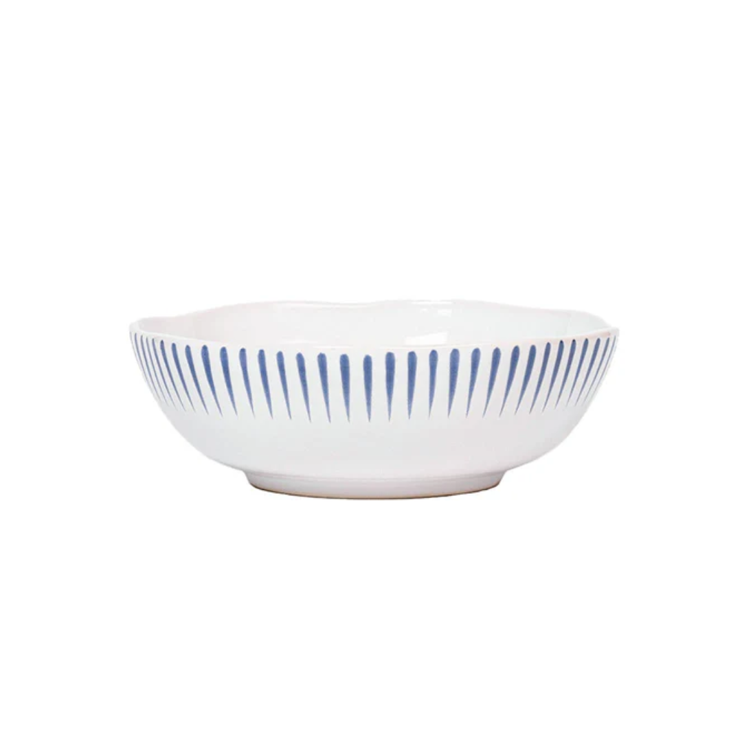 Juliska Sitio Stripe Indigo Coupe Bowl