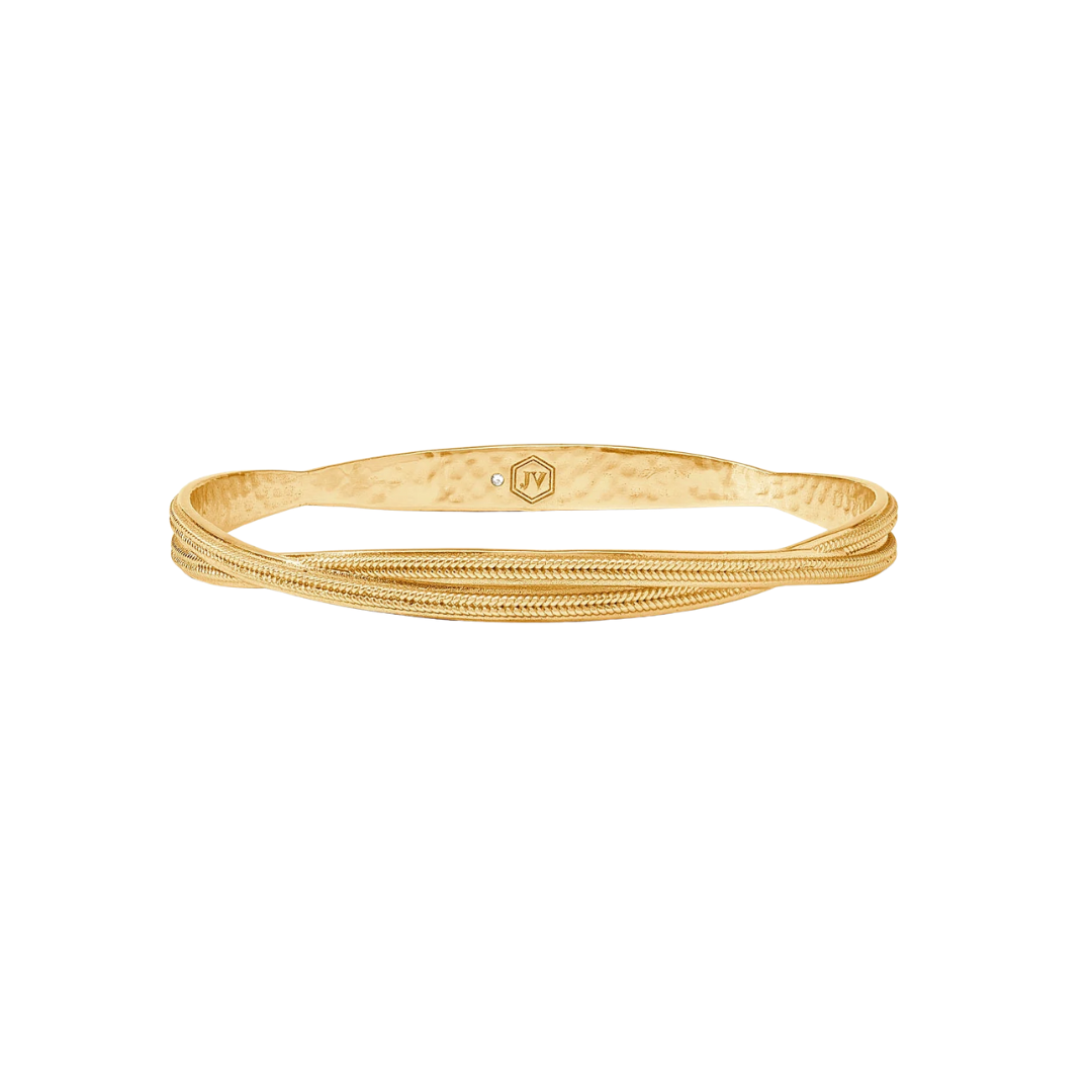 Julie Vos Cheval Twist Bangle - Gold - S