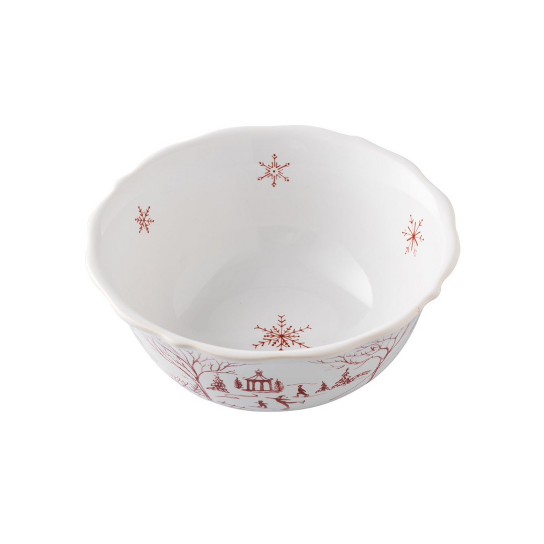 Juliska Country Estate Winter Ruby Frolic Cereal/Ice Cream Bowl