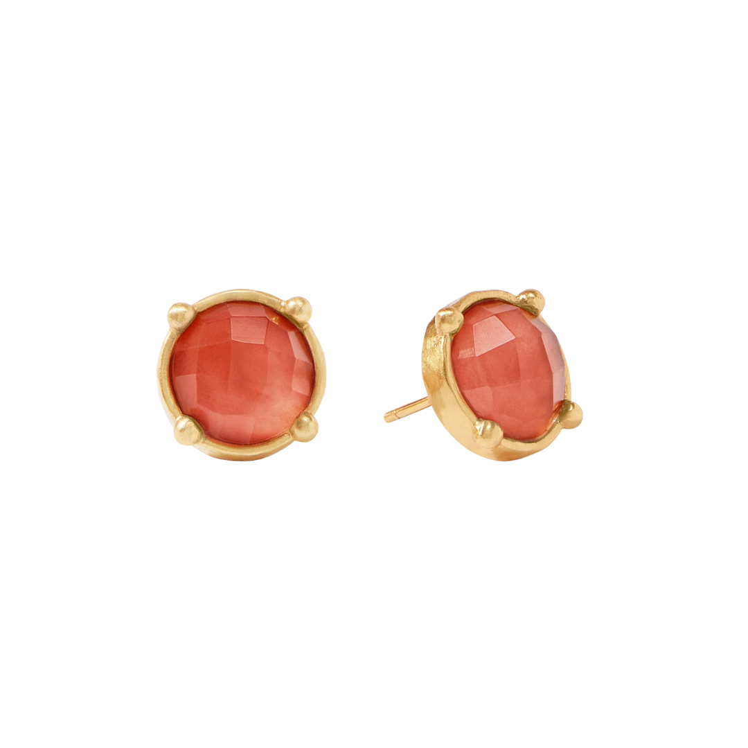Julie Vos Honey Stud - Iridescent Coral - OS