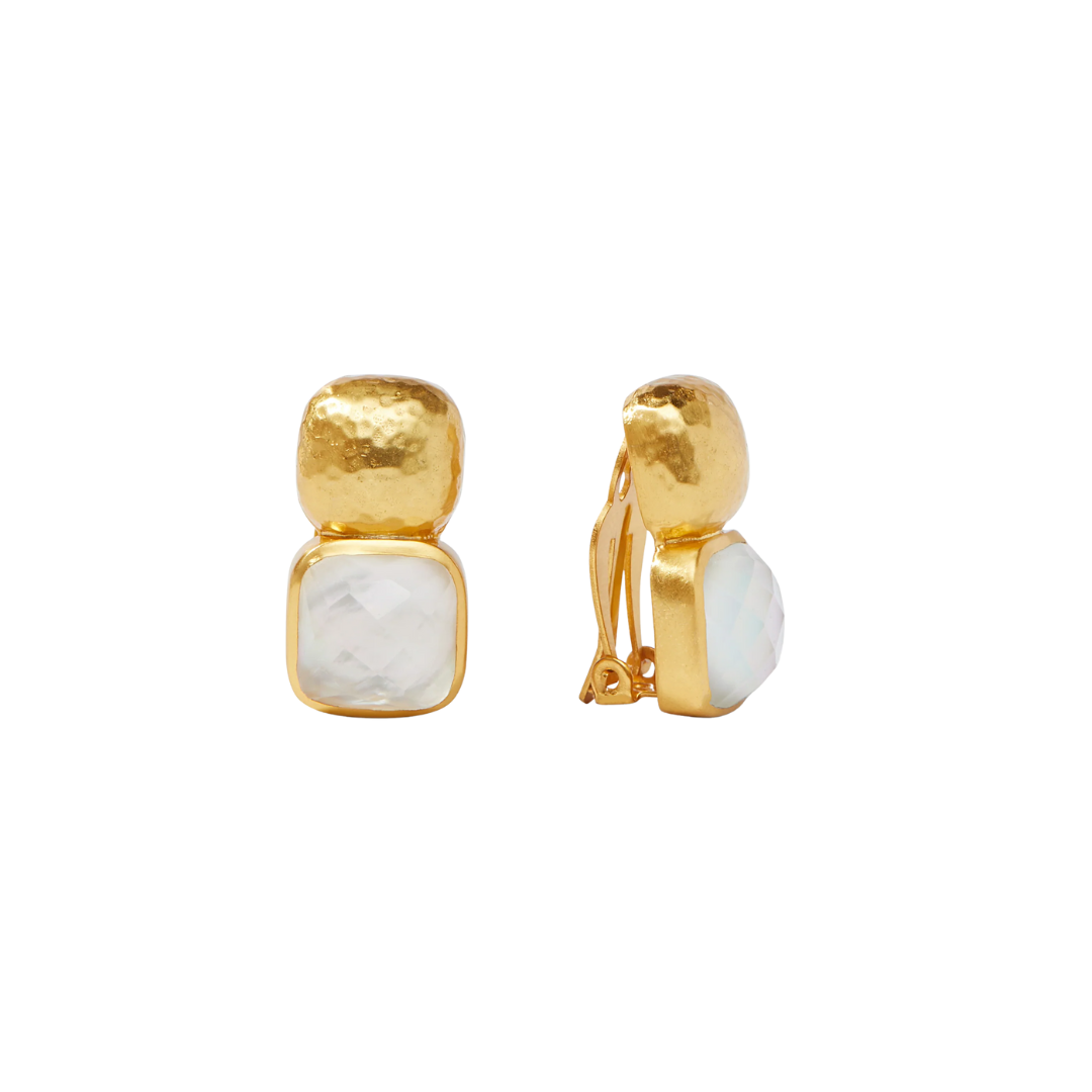 Julie Vos Catalina Clip - Gold - Iridescent Clear Crystal - OS