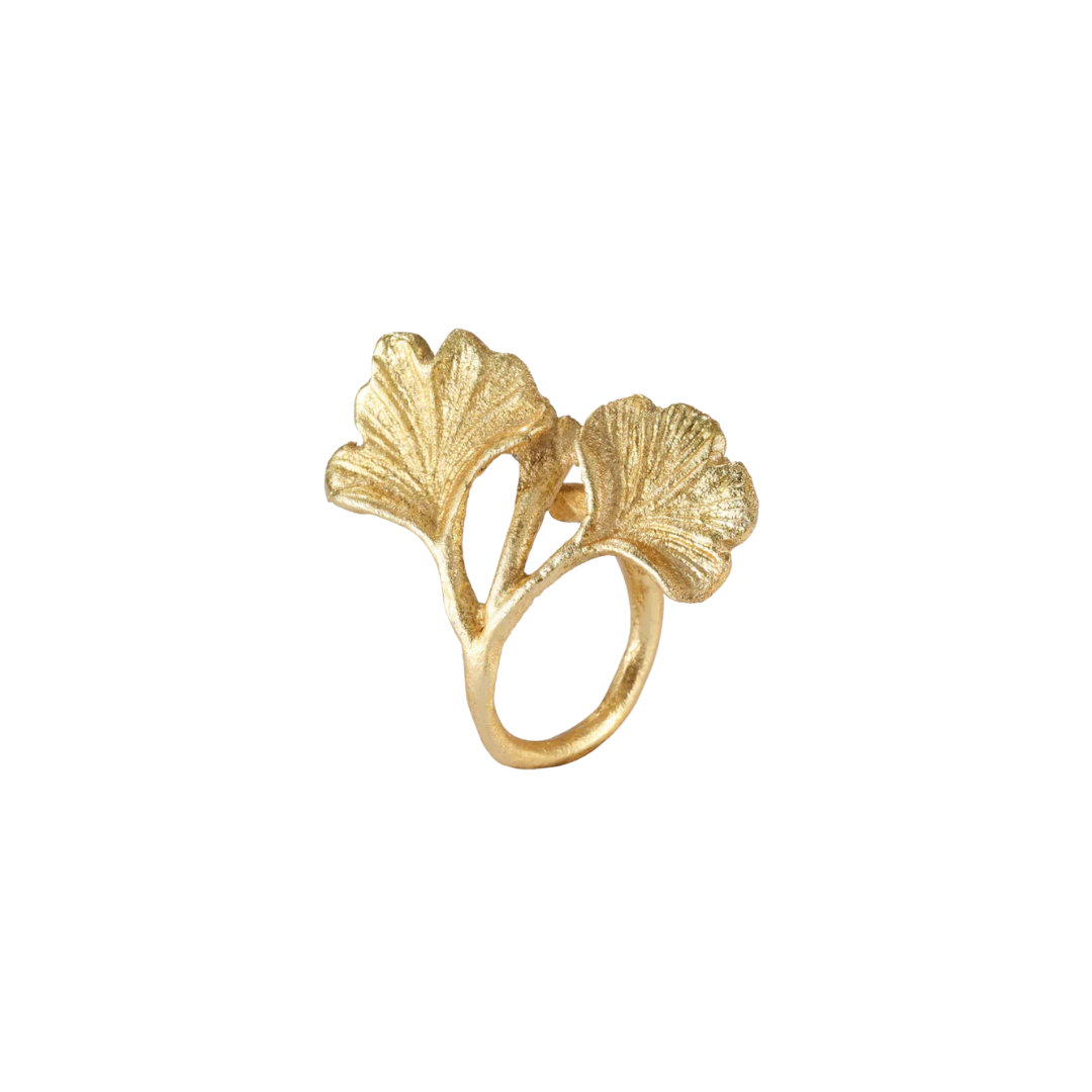 Gingko Gold Napkin Rings