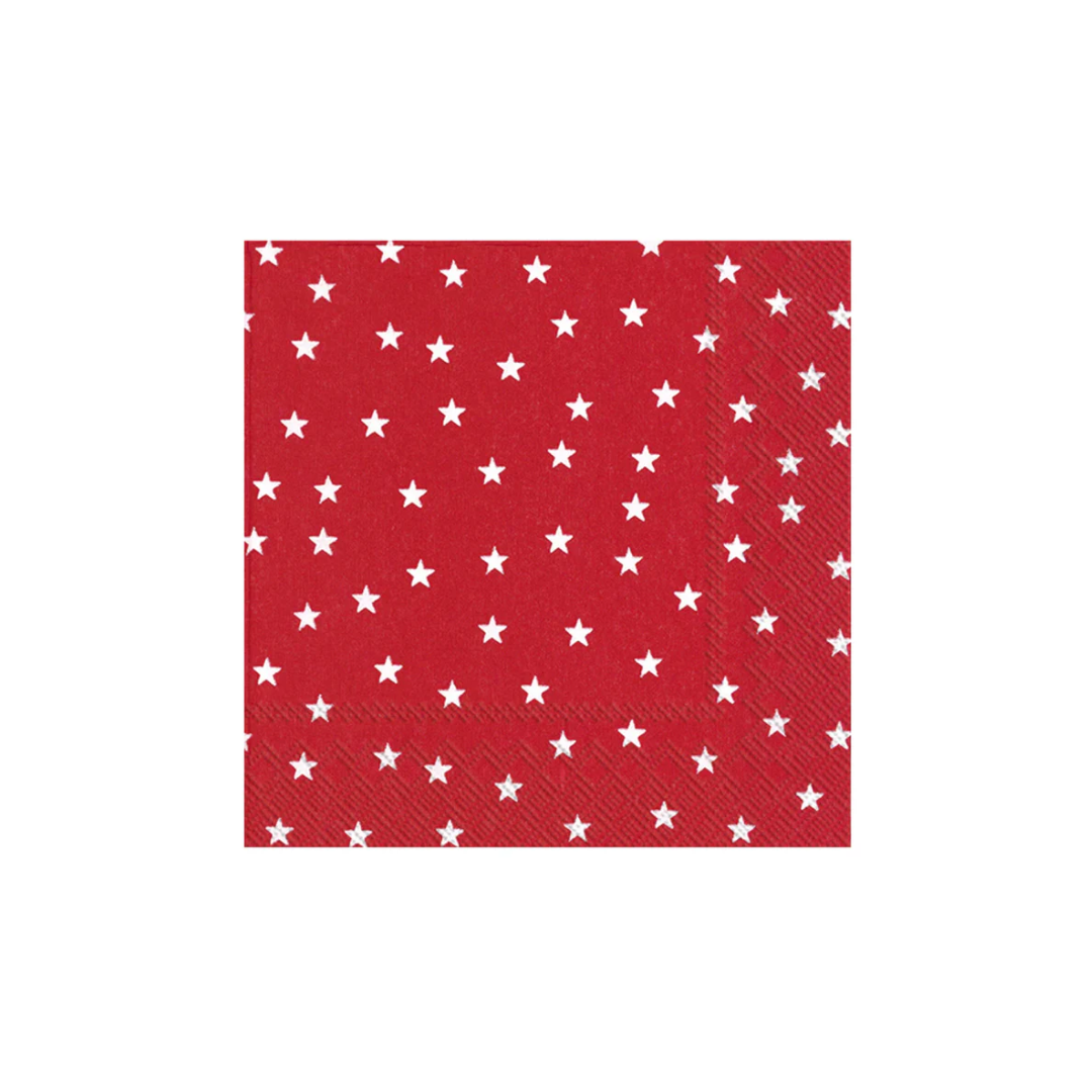 Little Stars Red Cocktail Napkins