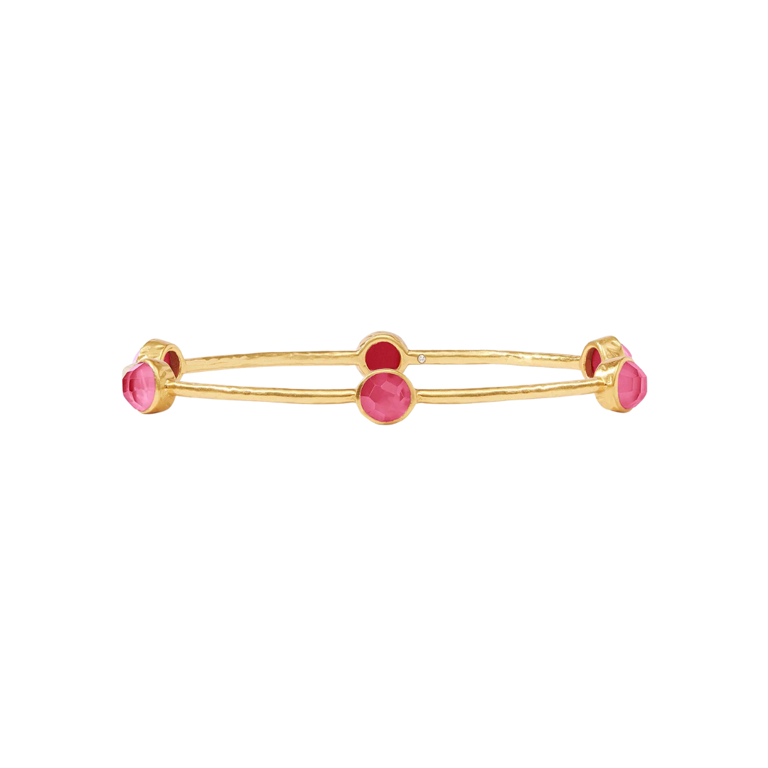 Julie Vos Milano Luxe Bangle - Gold - Iridescent Raspberry - M
