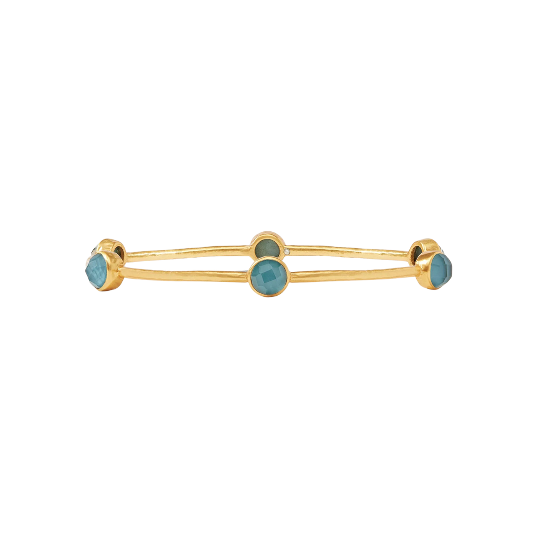 Julie Vos Milano Luxe Bangle - Iridescent Peacock Blue - M