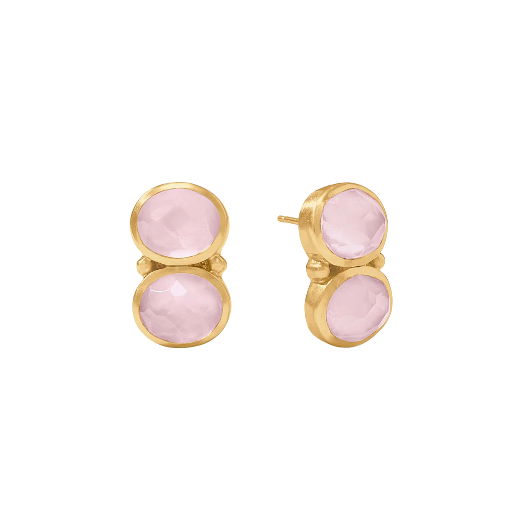 Julie Vos Honey Duo Earring-Iridescent Rose-OS