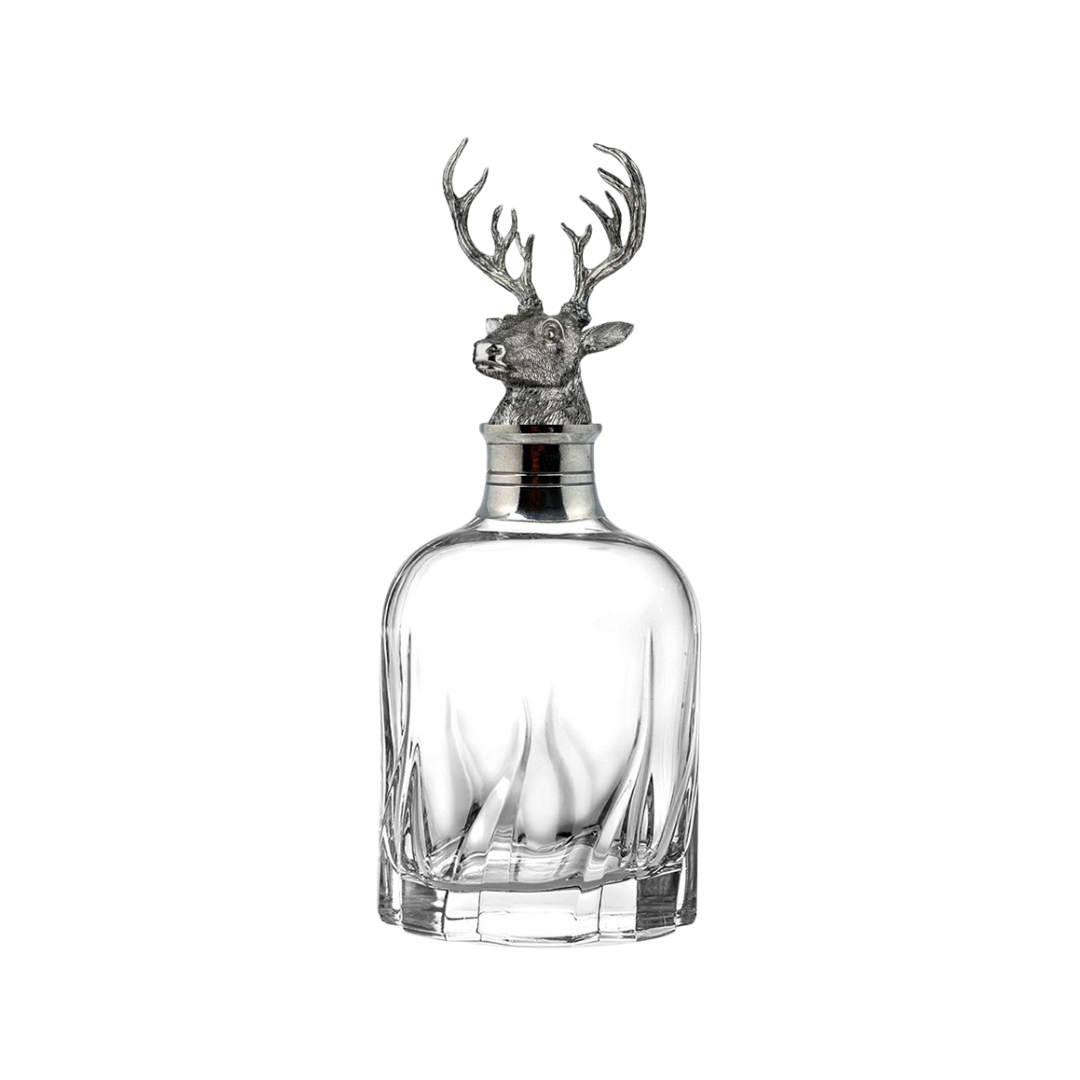 Menagerie Crystal Whiskey Decanter - Stag
