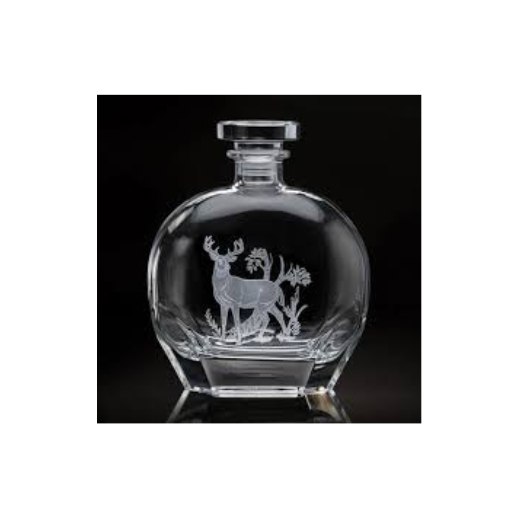 Julie Wear Buck Deer Round Decanter