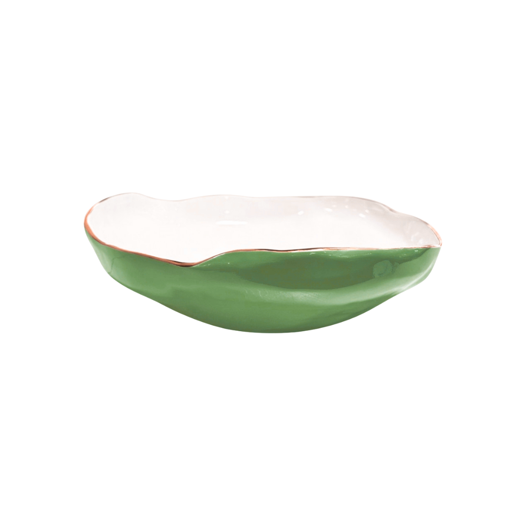 Beatriz Ball Encanto Nuevo Large Bowl - Leaf Green and White