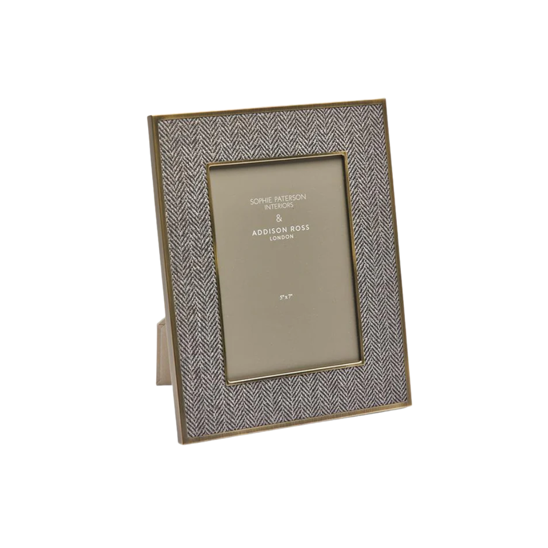 Addison Ross 5x7 Frame Dark Grey Herringbone