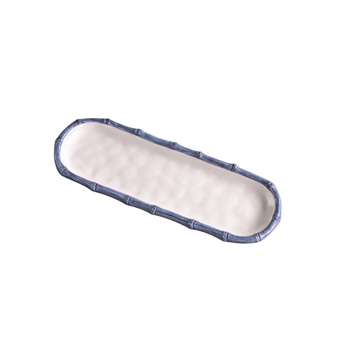 Beatriz Ball Vida Bamboo Baguette Platter - Blue and White