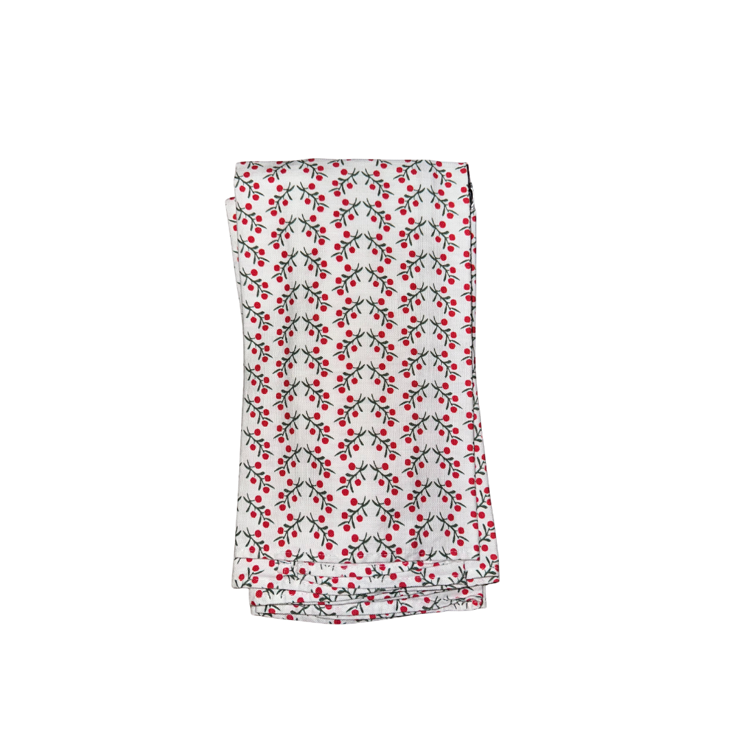 Xmas Hand Towel - Red Garland