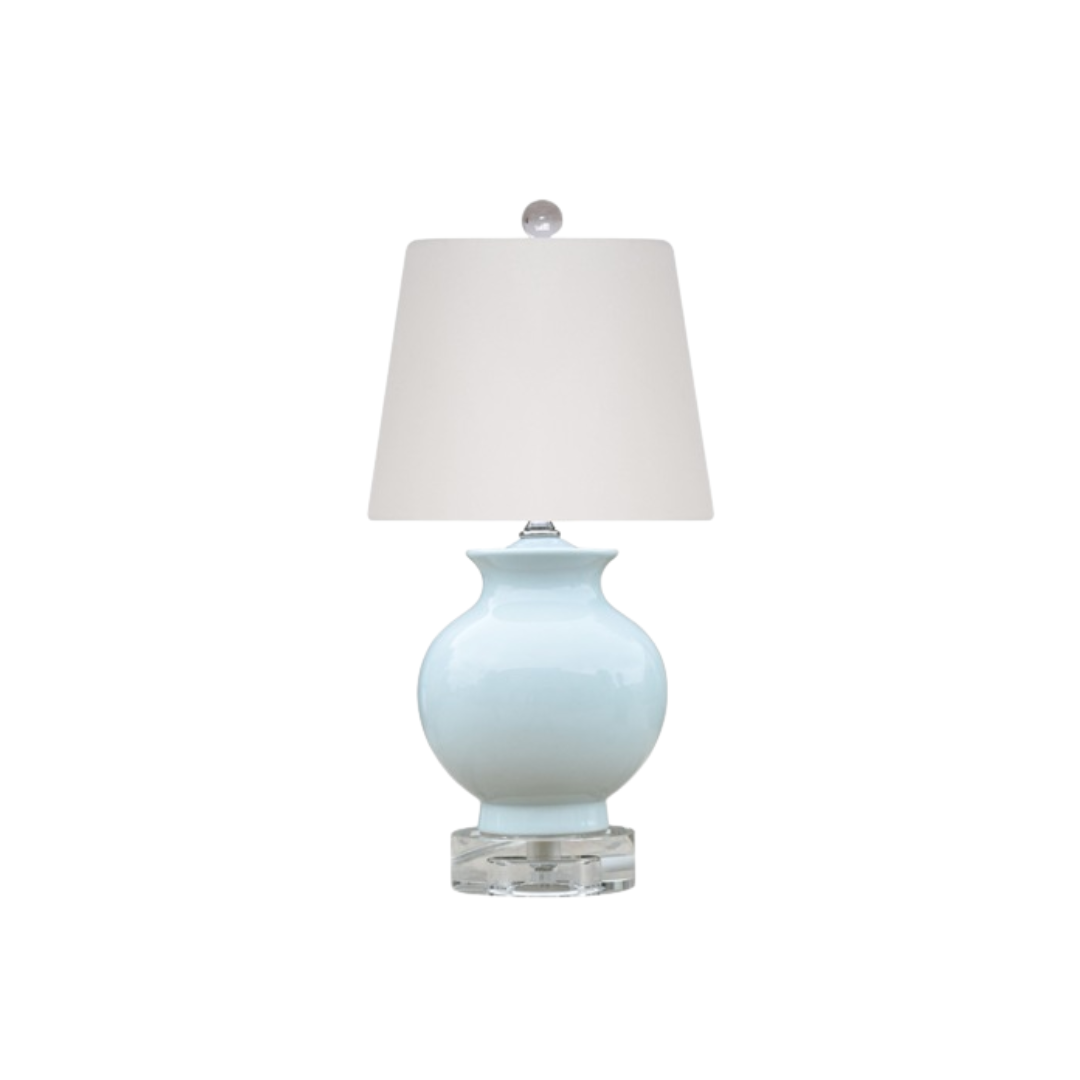 Porcelain White Rain Mini Vase Lamp