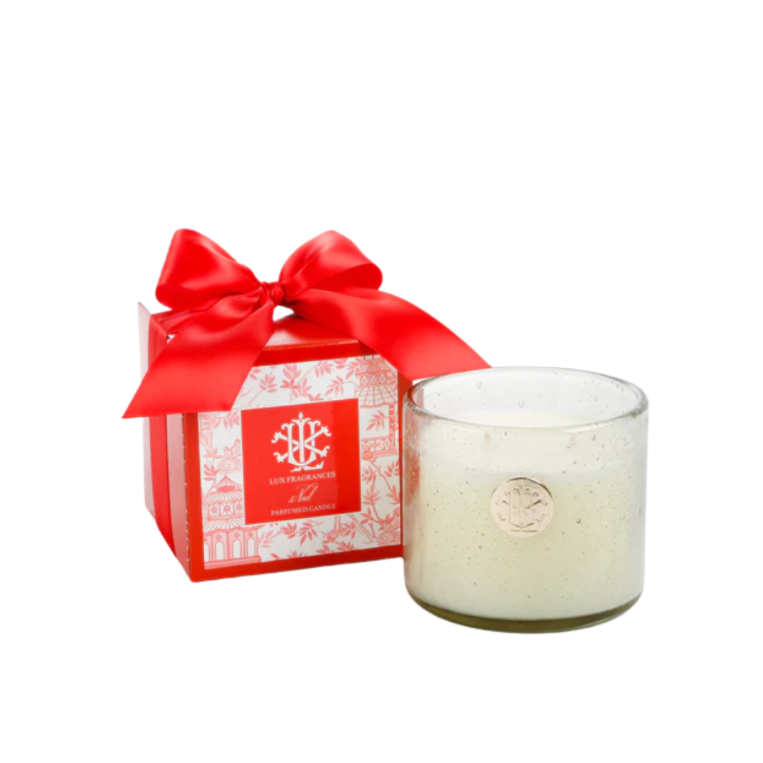 Lux Fragrances Noel 13 oz Candle in Red Box with Bow