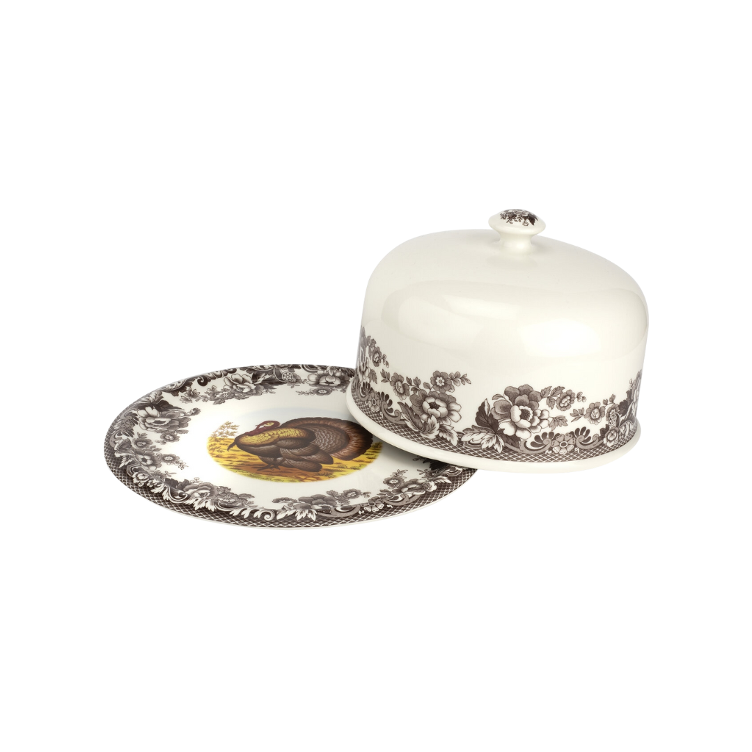 Woodland Turkey 2-piece Serving Platter with Dome