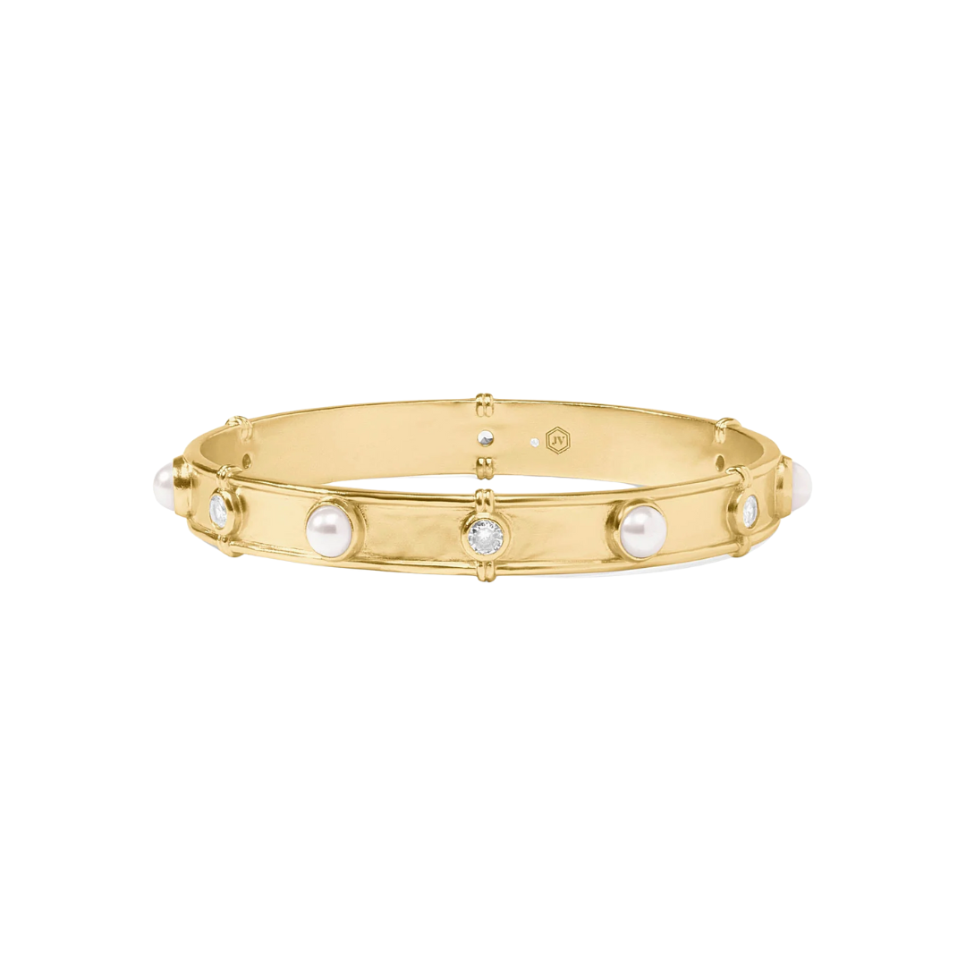 Julie Vos Tribeca Bangle - Gold - Pearl - S