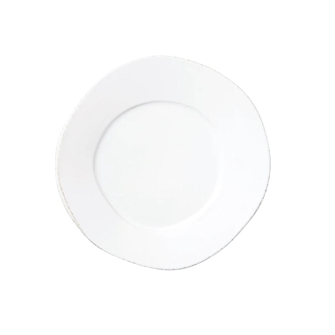 Vietri White Lastra American Dinner Plate