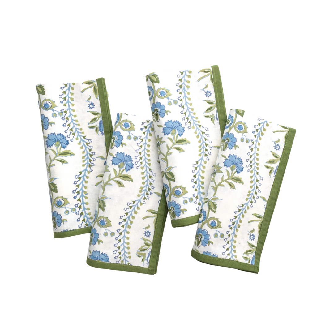 Pomegranate Ariel Okin Charlie Scroll Napkins- Set of 4