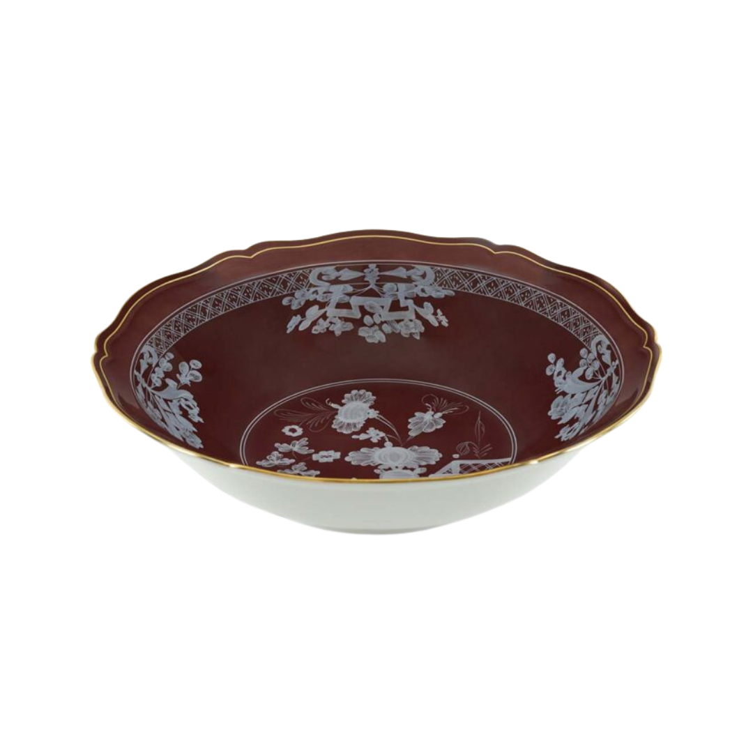 Ginori 1735 Oriente Italiano Castagna Round Deep Tray