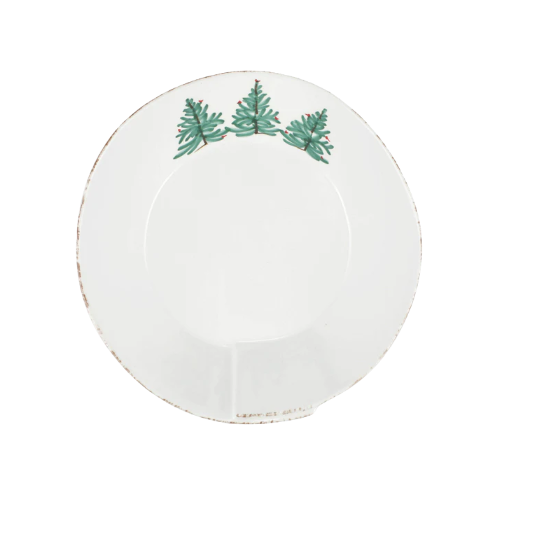 Vietri Melamine Lastra Holiday Large Shallow Serving Bowl