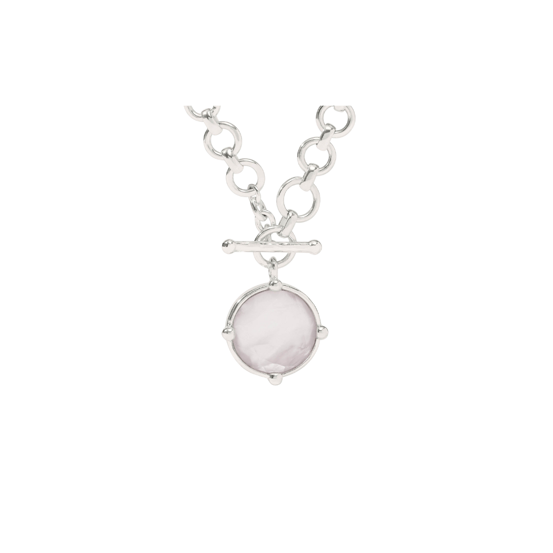 Julie Vos Honeybee Demi Silver Iridescent Clear Necklace