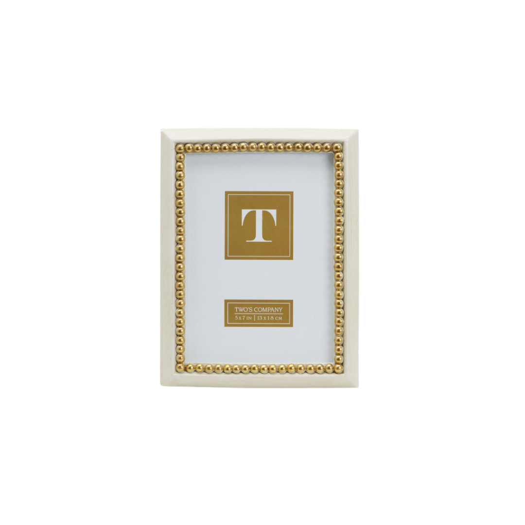 Gold Beads 5" x 7" Photo Frame