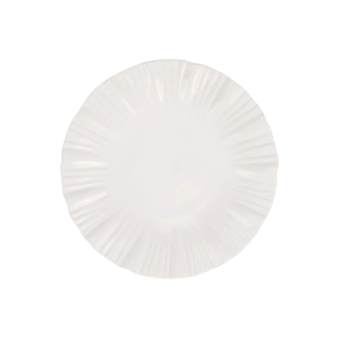 Vietri Bari White Salad Plate