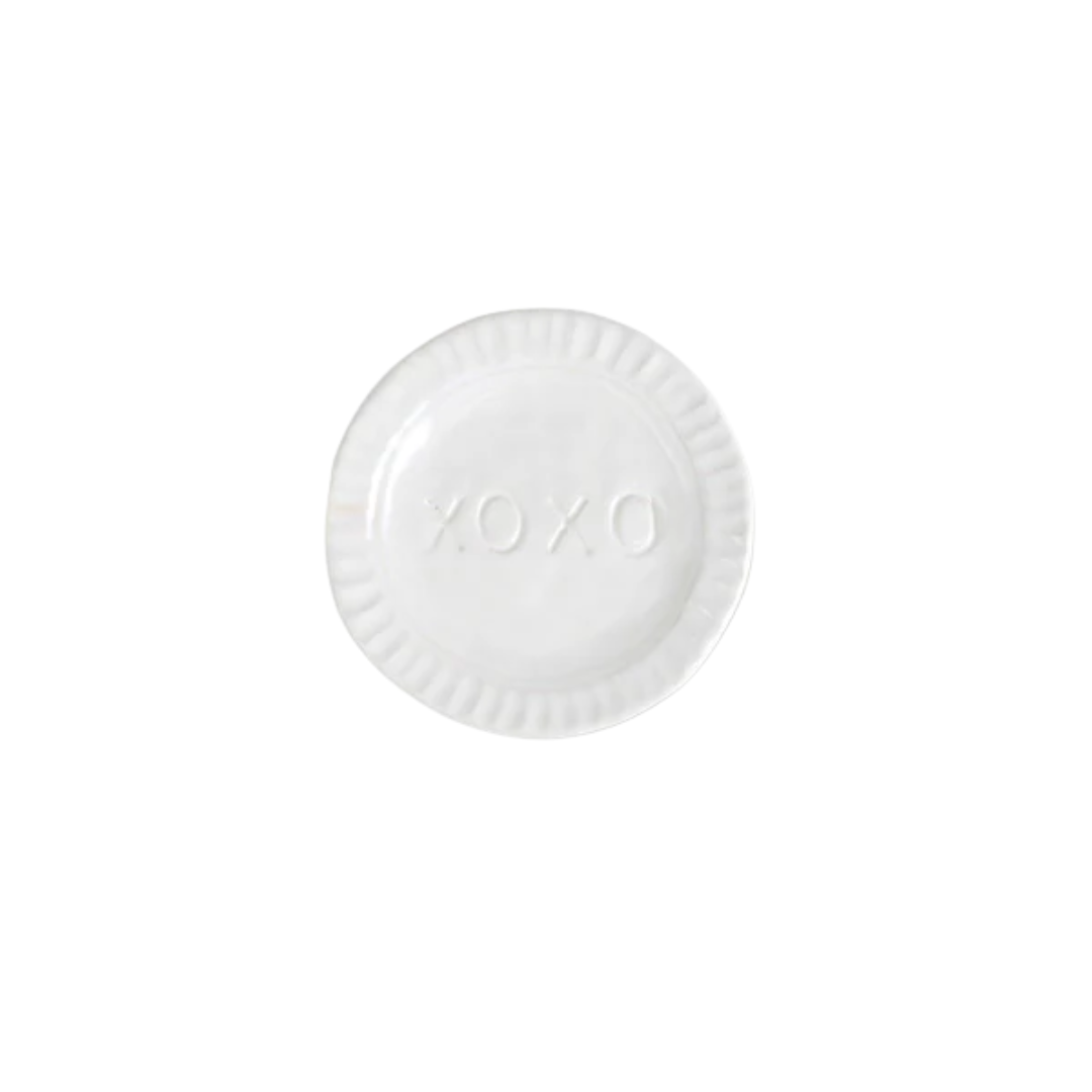 Vietri Pietra Serena XOXO Plate