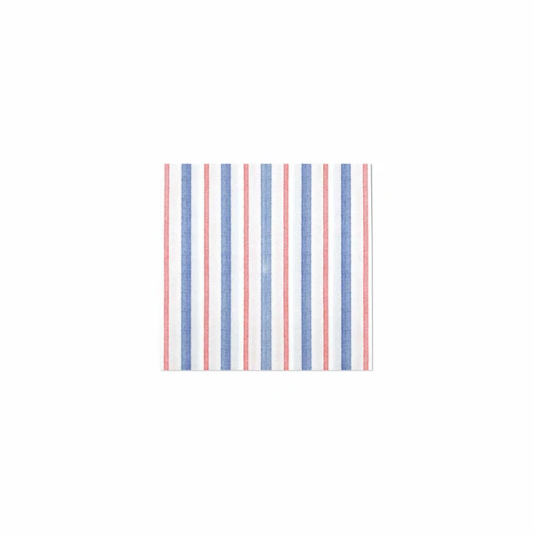 Vietri Papersoft Americana Stripe Cocktail Napkins