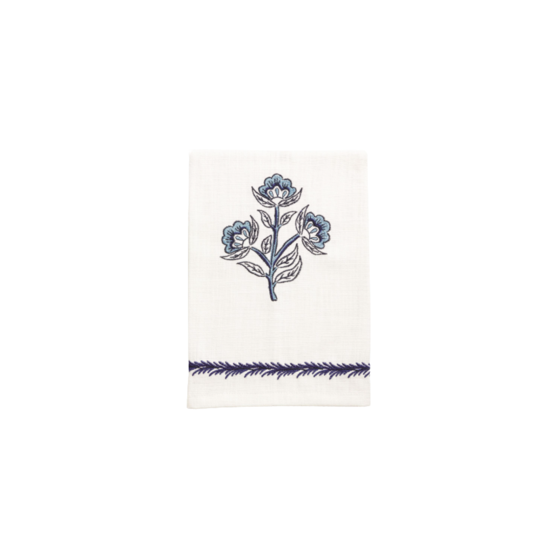 Blue Triple Flower Towel