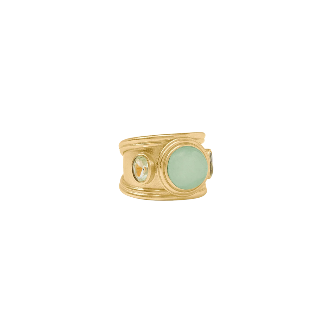 Julie Vos Portofino Stone Ring - Aqua Jade - 8