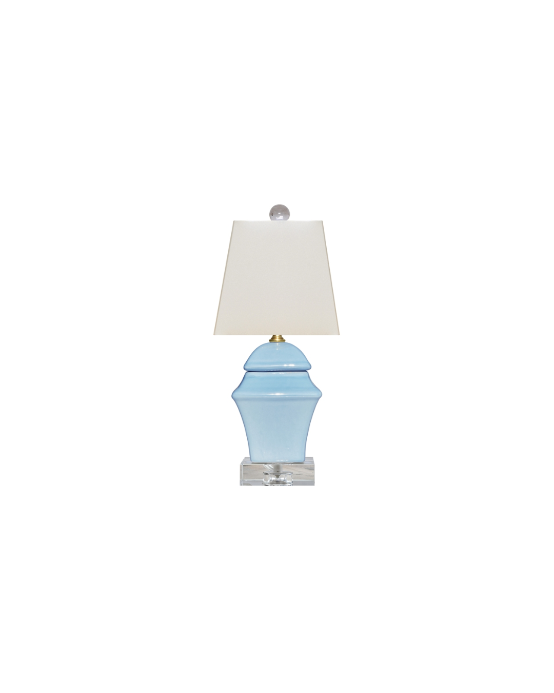 Ice Blue Square Jar Lamp