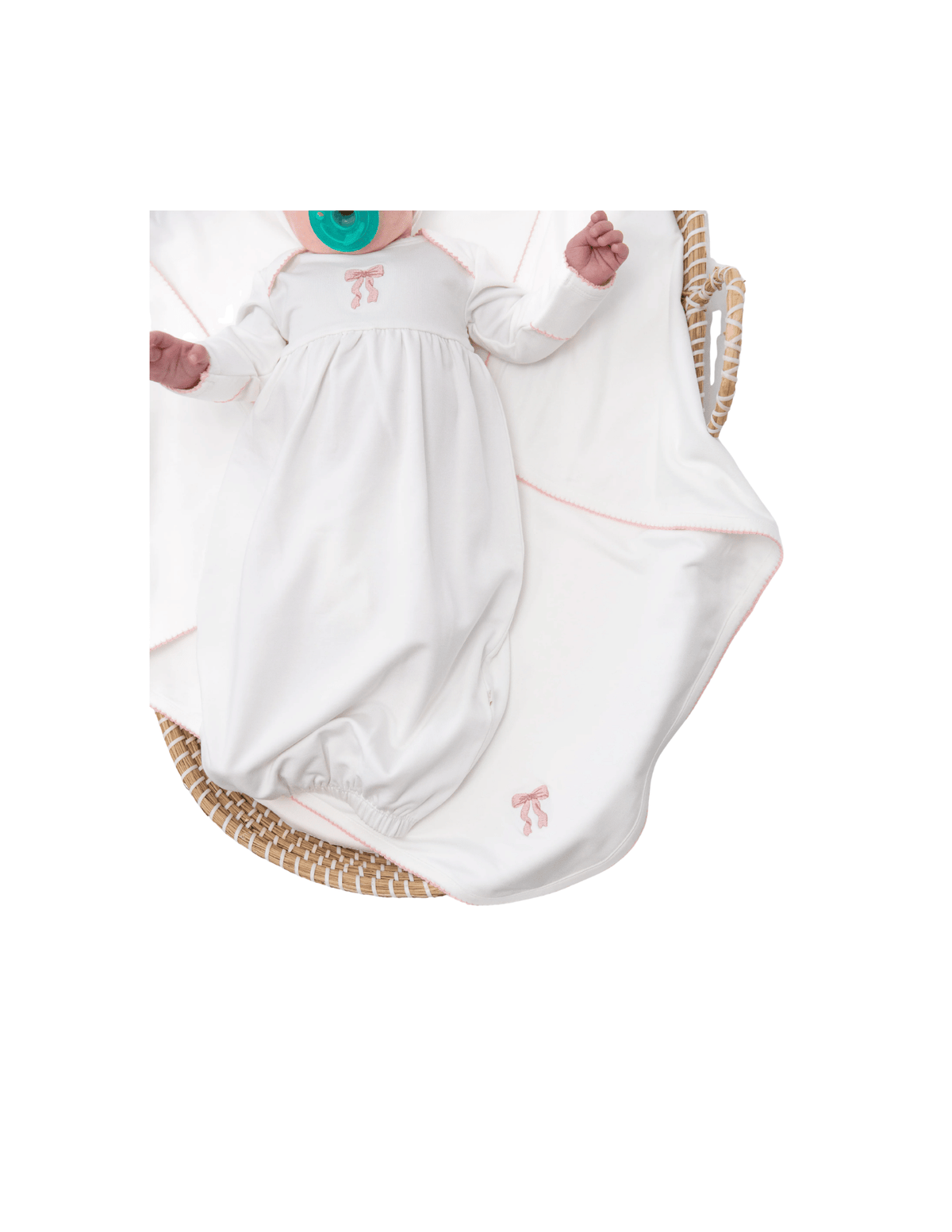 Pip Embroidered Blanket- Bow