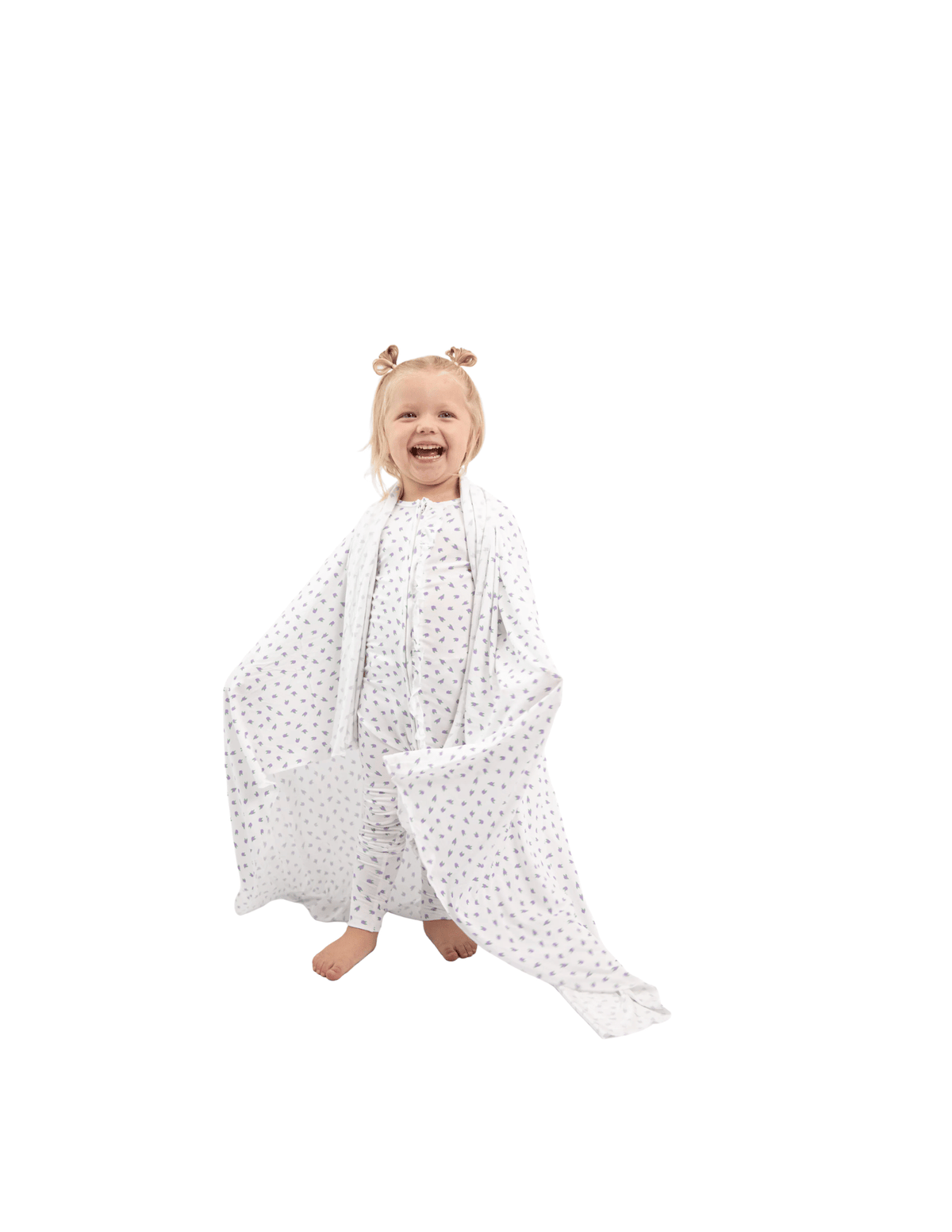 Goosies LS Zip PJs Lilac Buds