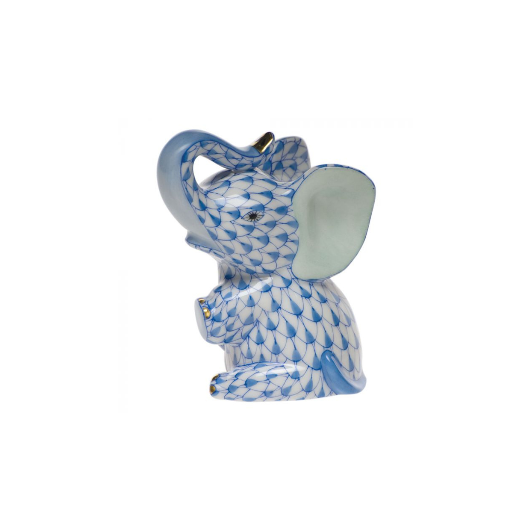 Herend Baby Elephant - Blue