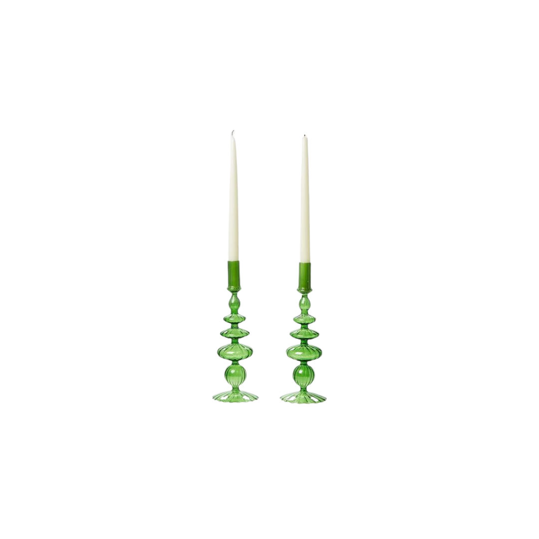Glass Candlestick Holders