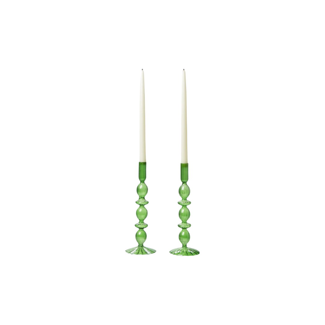 Glass Candlestick Holders
