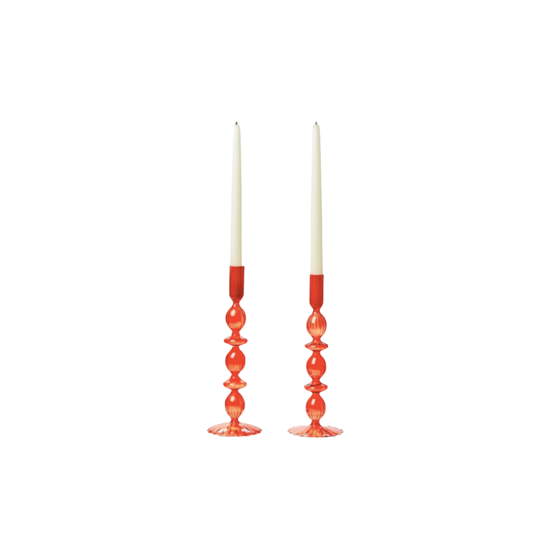 Glass Candlestick Holders