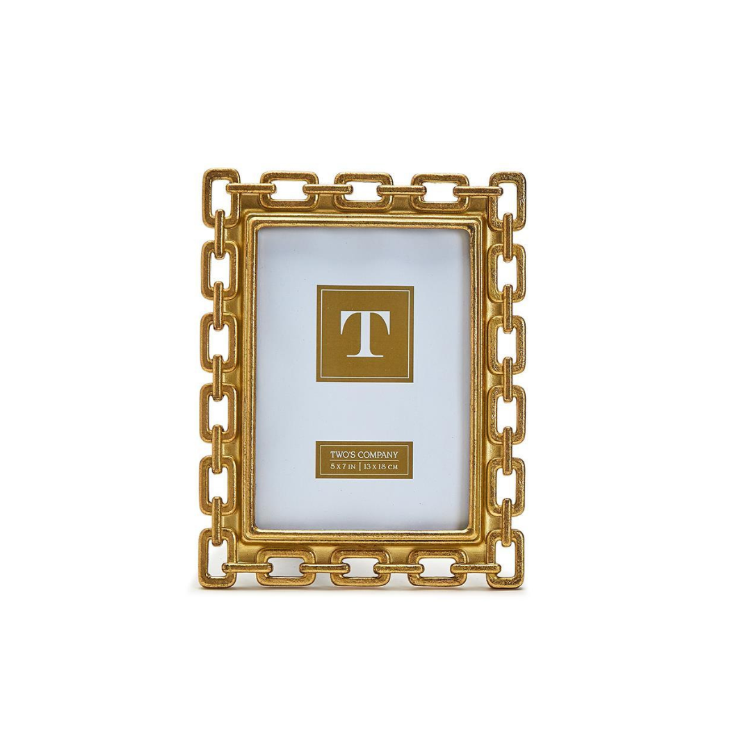 5x7 Gold Chain Frame