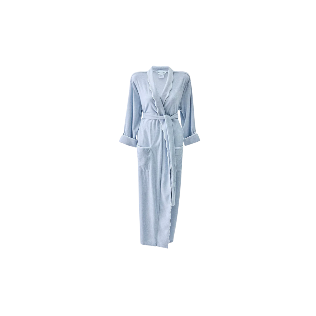 Weezie Women's French Terry Robe - Robins Egg