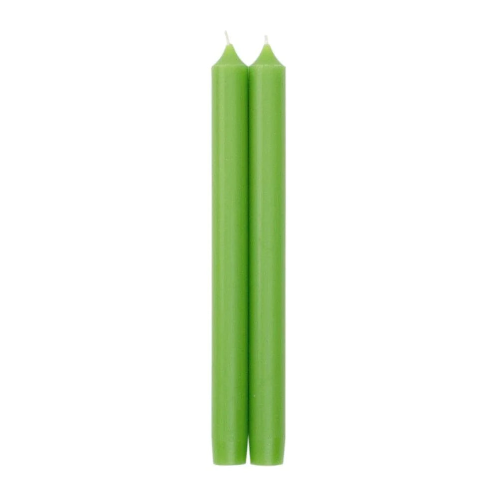 Caspari Spring Green Crown Candles - Pair